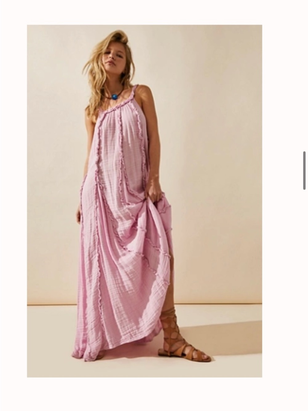 NWOT ✨ Free People McKinley Maxi Dress – Pirouette – Size Large ✨